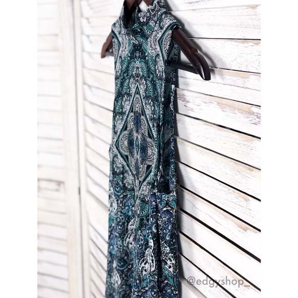 American Eagle | Paisley Halter Keyhole Back Dress - Picture 2 of 6